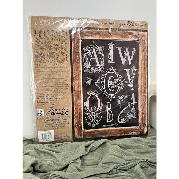 Alphabellies IOD Decor Stamps - 12"x12" Brand New - DIY Embellishing - Picture 2 of 2